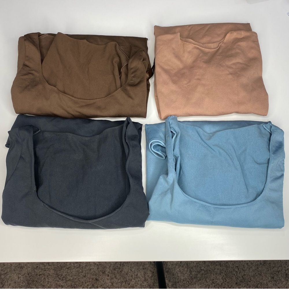 Set of 4 Skims Essential Long Sleeve Bodysuits - Size L/XL